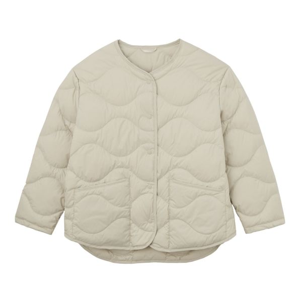 ウオッシャブルダウン　ノーカラージャケット