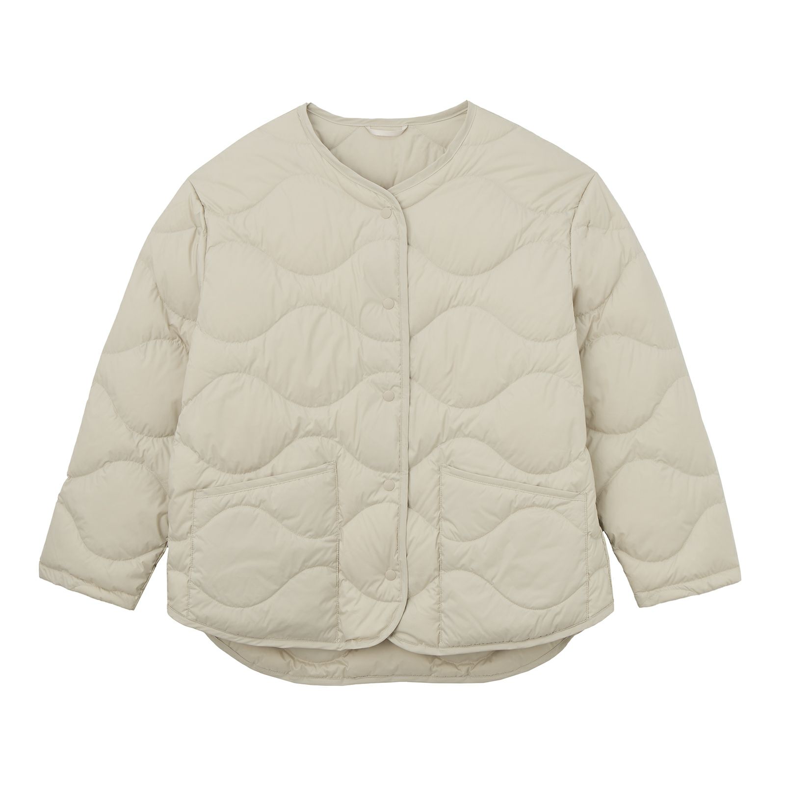 ウオッシャブルダウン　ノーカラージャケット