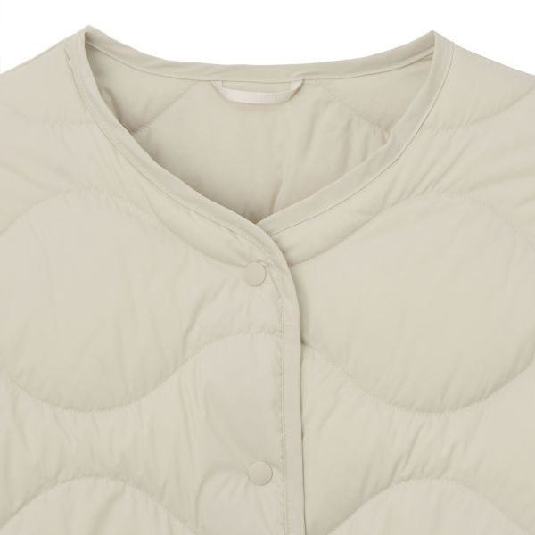 ウオッシャブルダウン　ノーカラージャケット