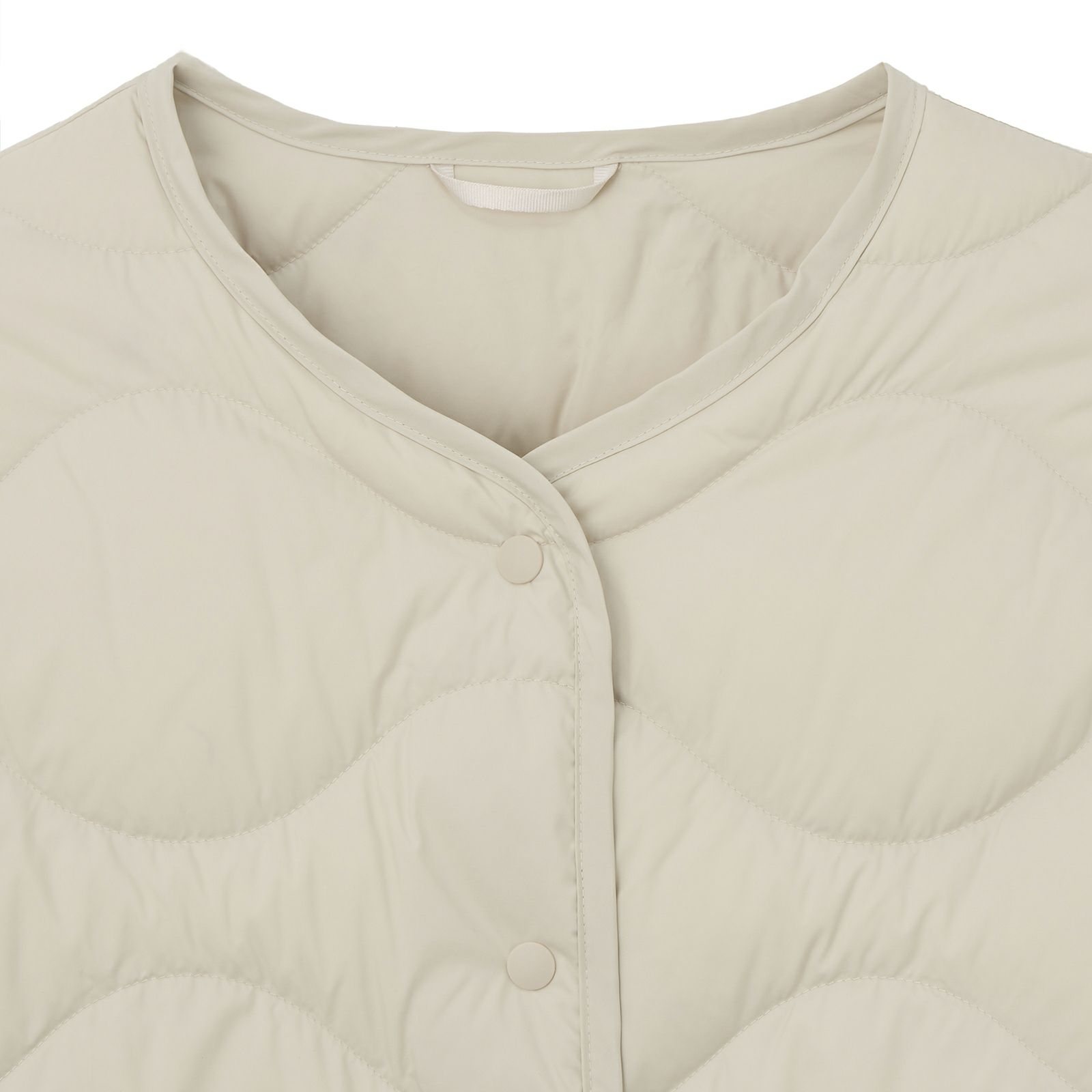 ウオッシャブルダウン　ノーカラージャケット