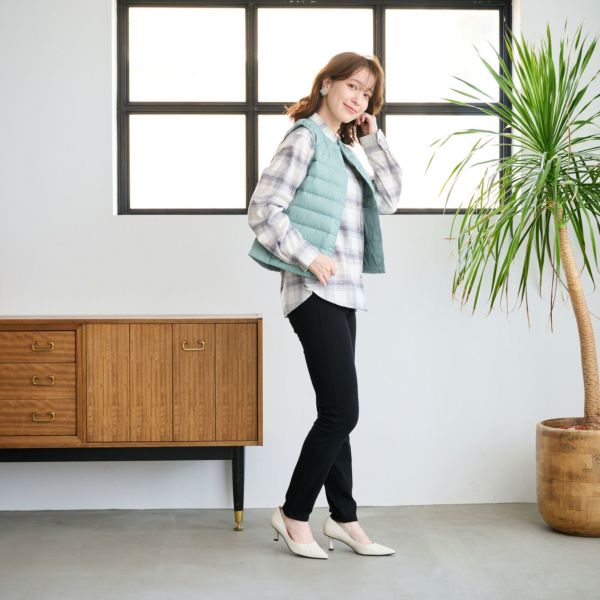 ウオッシャブルダウン　ノーカラーベスト