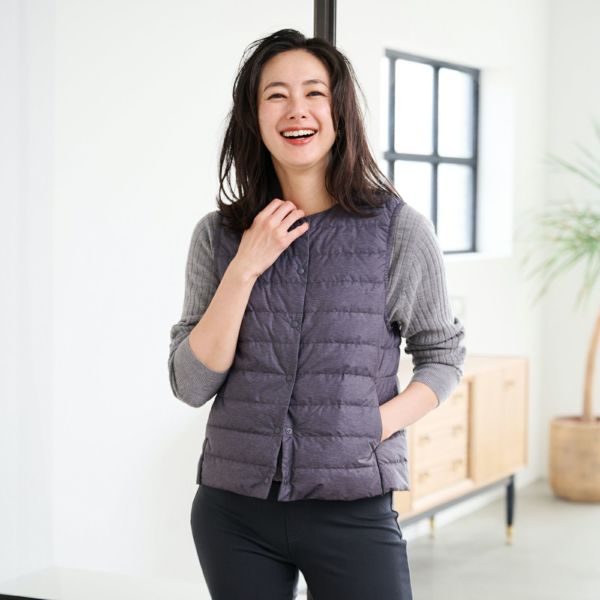 ウオッシャブルダウン　ノーカラーベスト