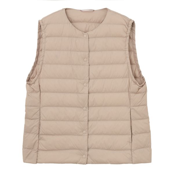 ウオッシャブルダウン　ノーカラーベスト