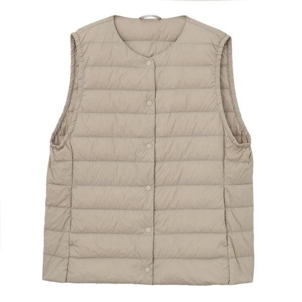 ウオッシャブルダウン　ノーカラーベスト
