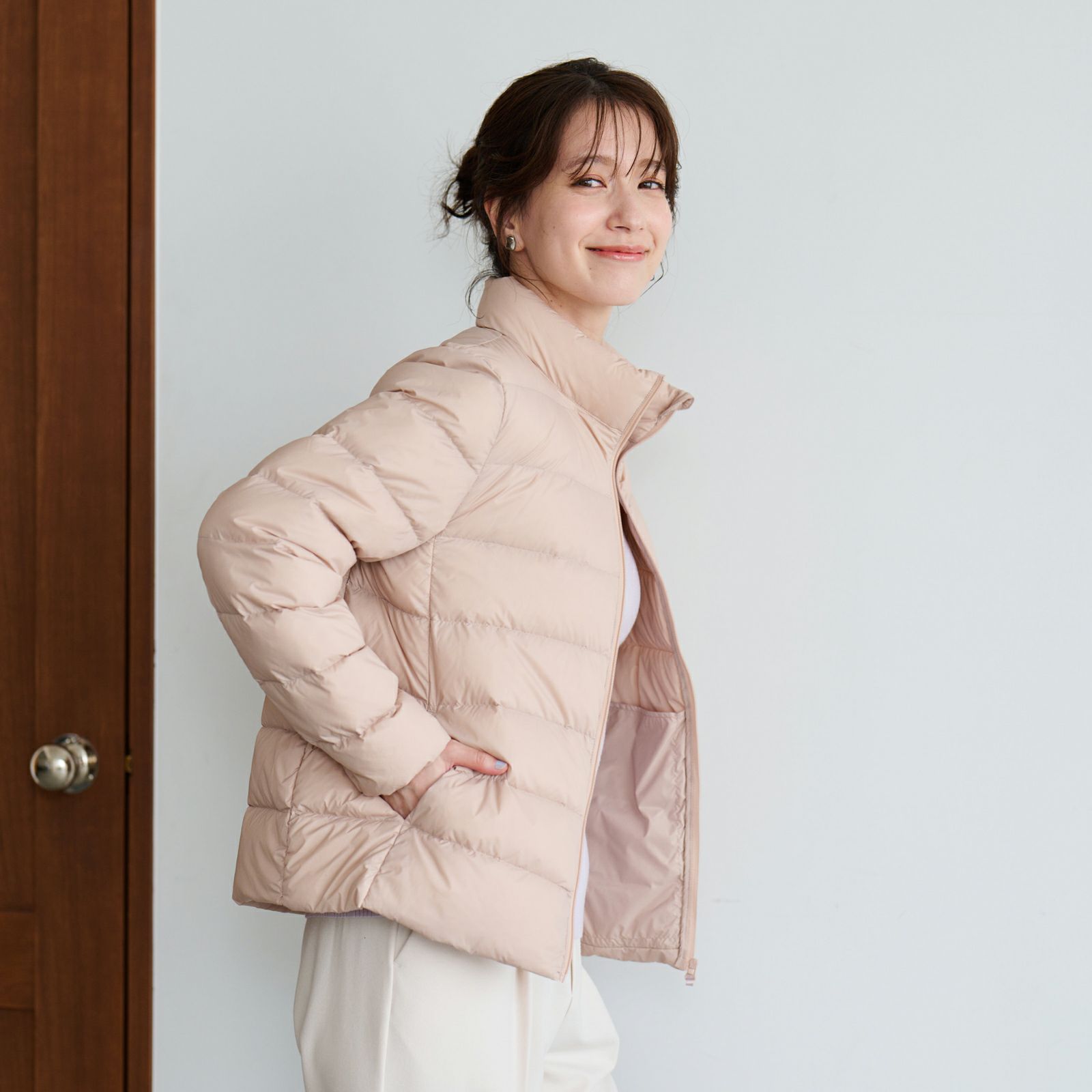 ウオッシャブルダウン　スタンドジャケット