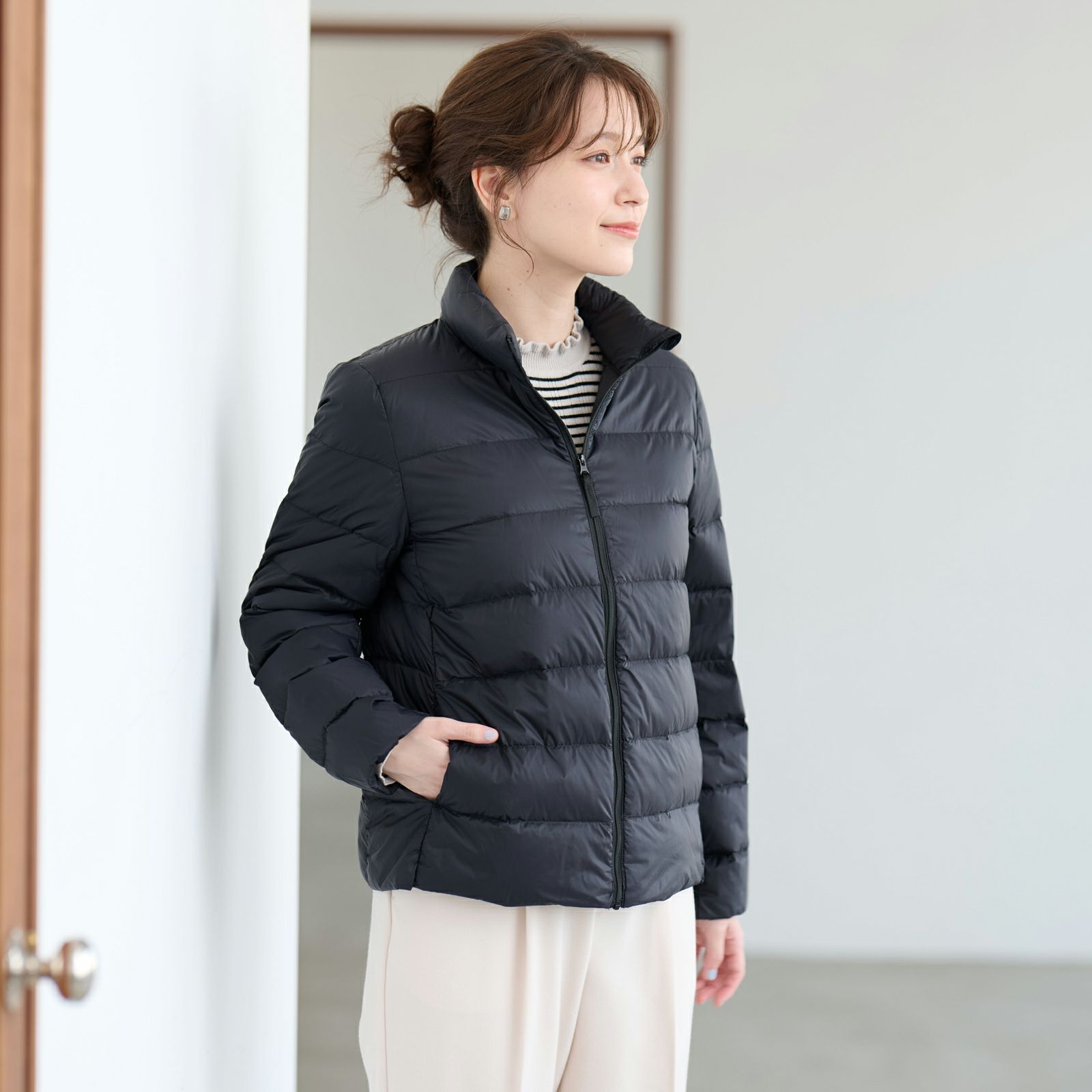 ウオッシャブルダウン　スタンドジャケット