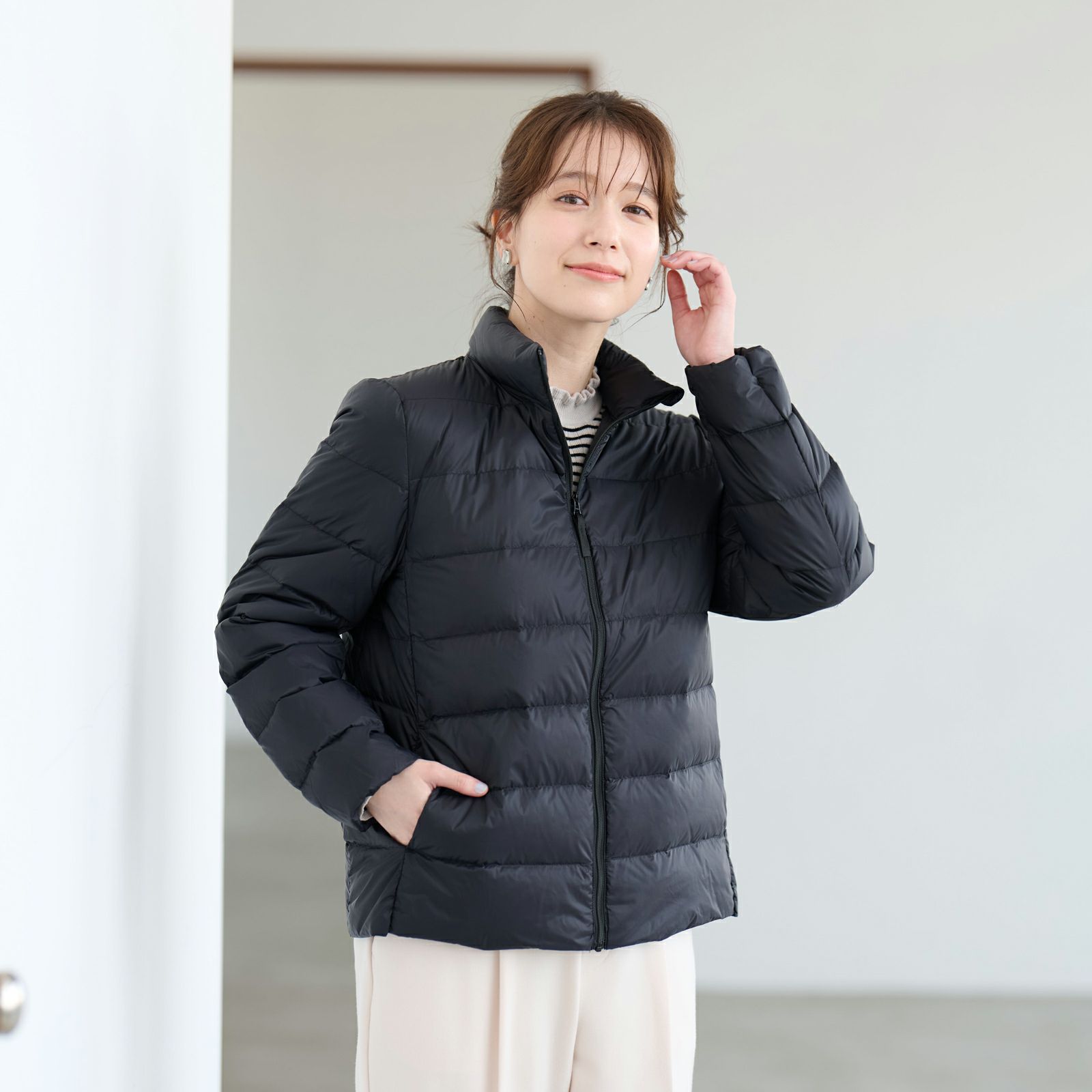 ウオッシャブルダウン　スタンドジャケット