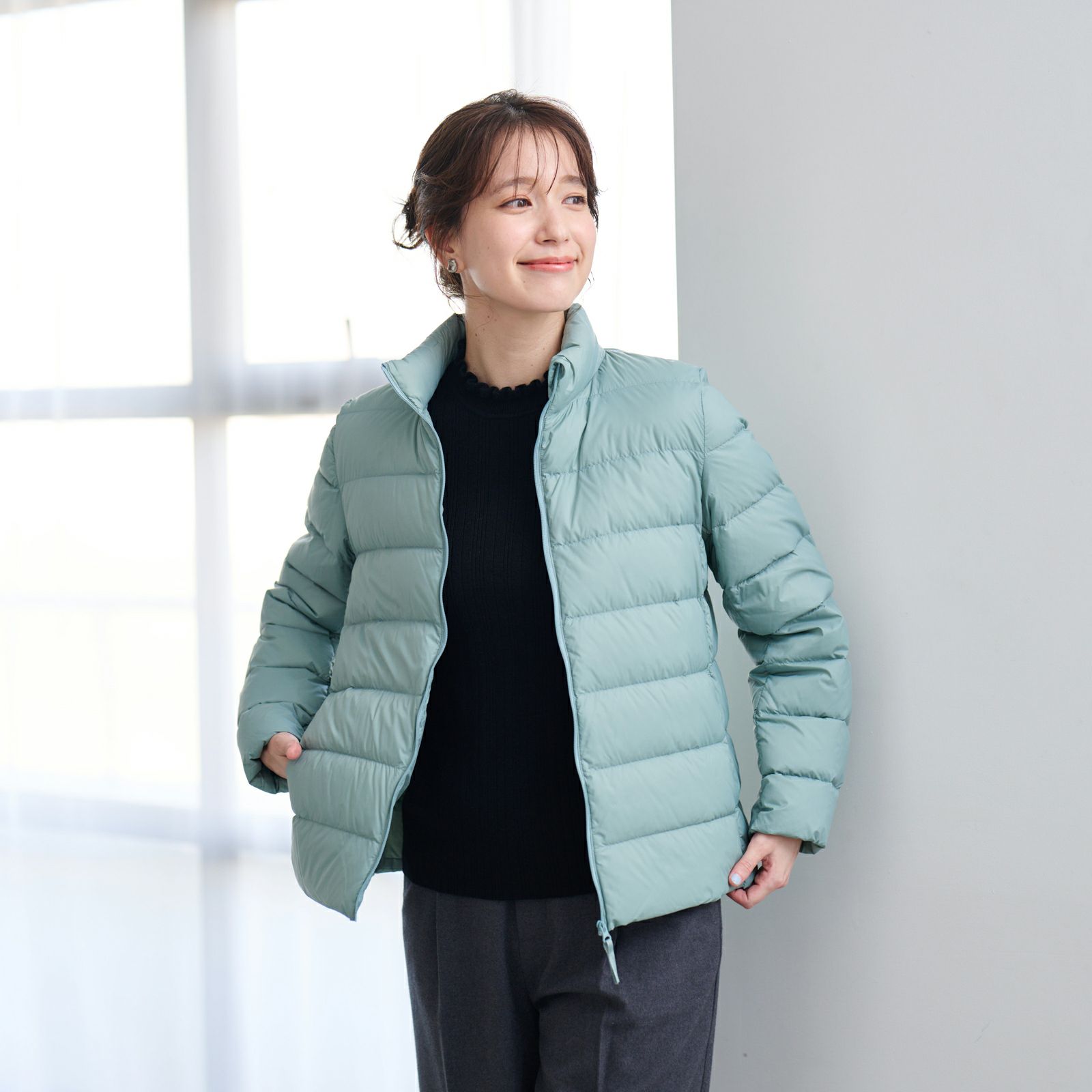 ウオッシャブルダウン　スタンドジャケット