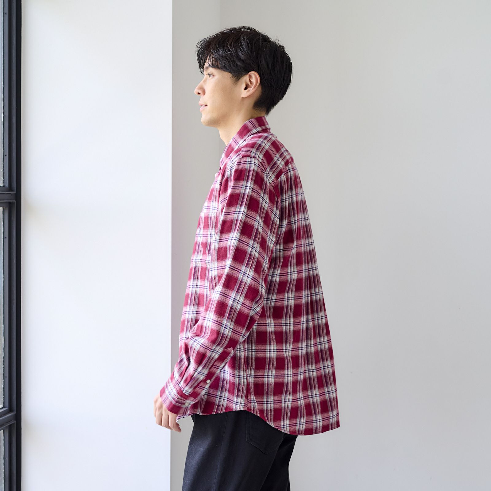 【てまラク】フランネルシャツ