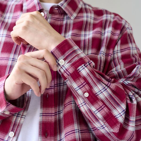 【てまラク】フランネルシャツ