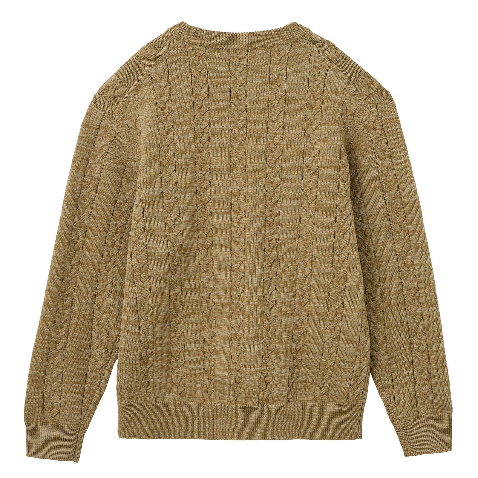 エアリーヤーン　ケーブルクルーネックプルオーバー