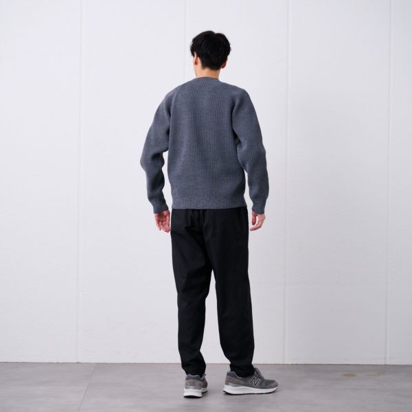 エアリーヤーン　畔編みモックネックプルオーバー