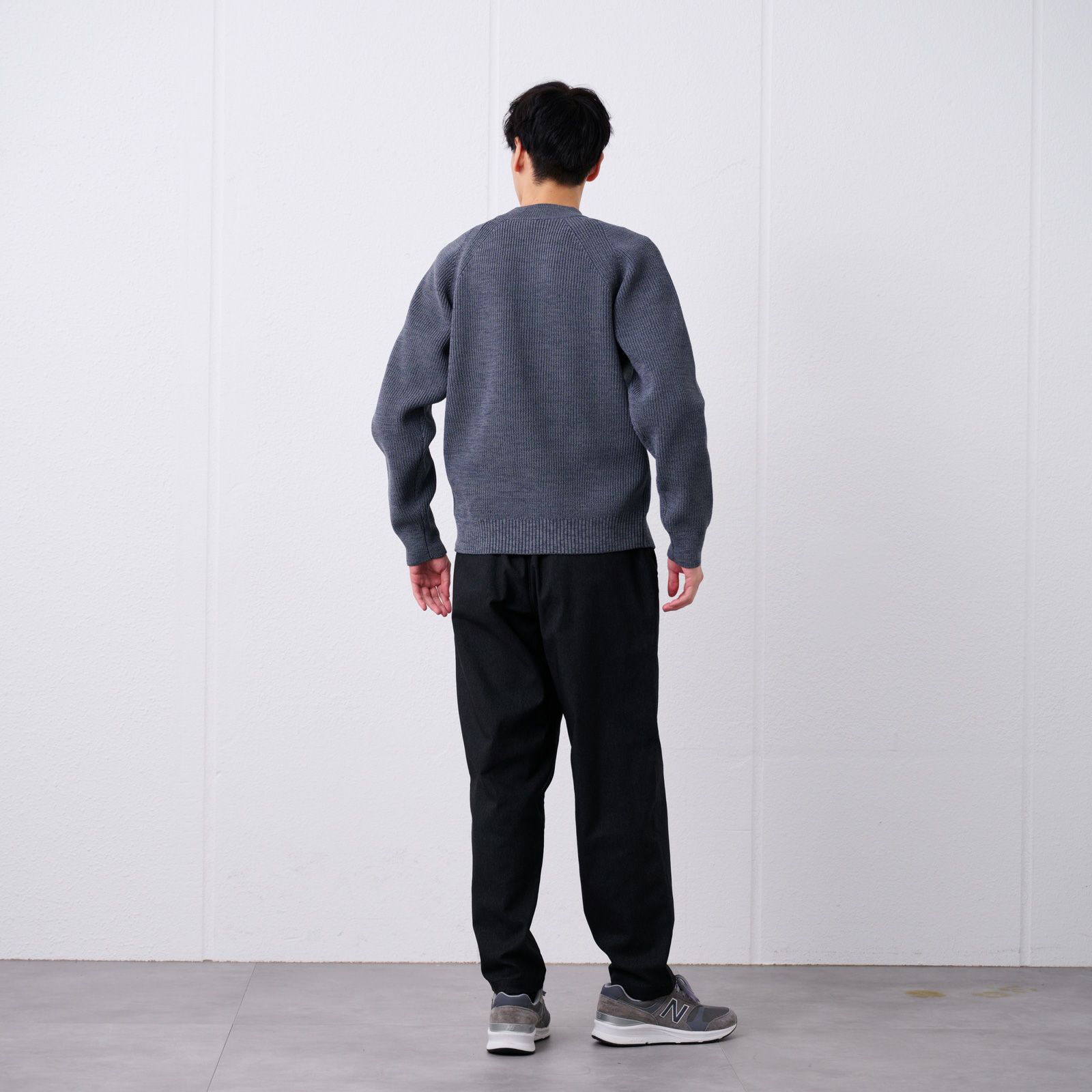 エアリーヤーン　畔編みモックネックプルオーバー