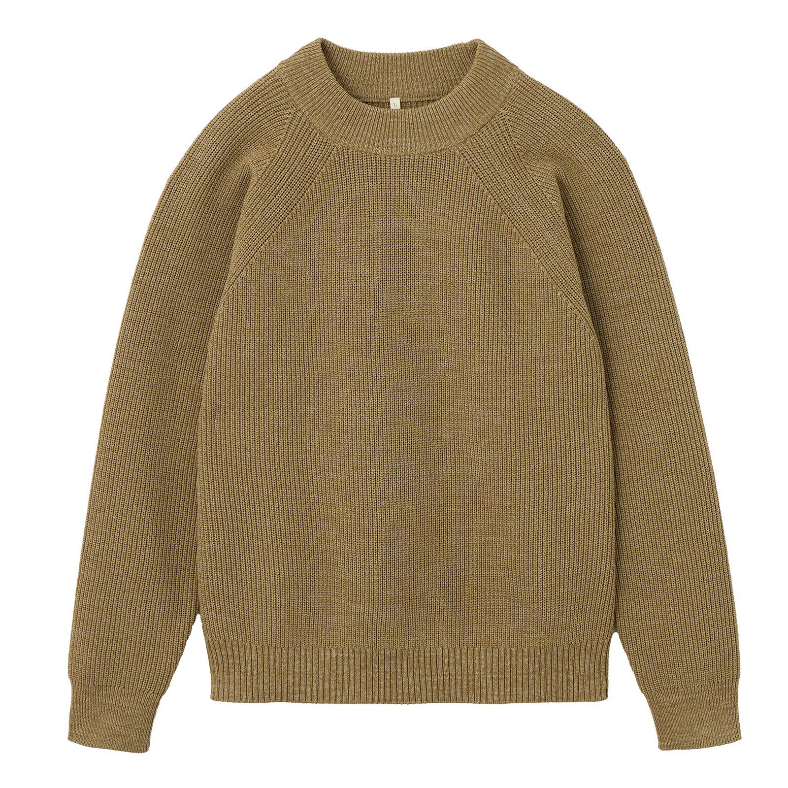 エアリーヤーン　畔編みモックネックプルオーバー