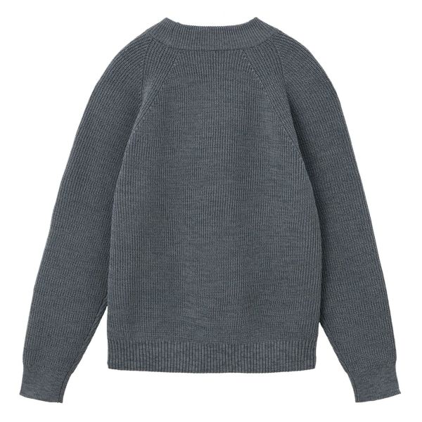 エアリーヤーン　畔編みモックネックプルオーバー