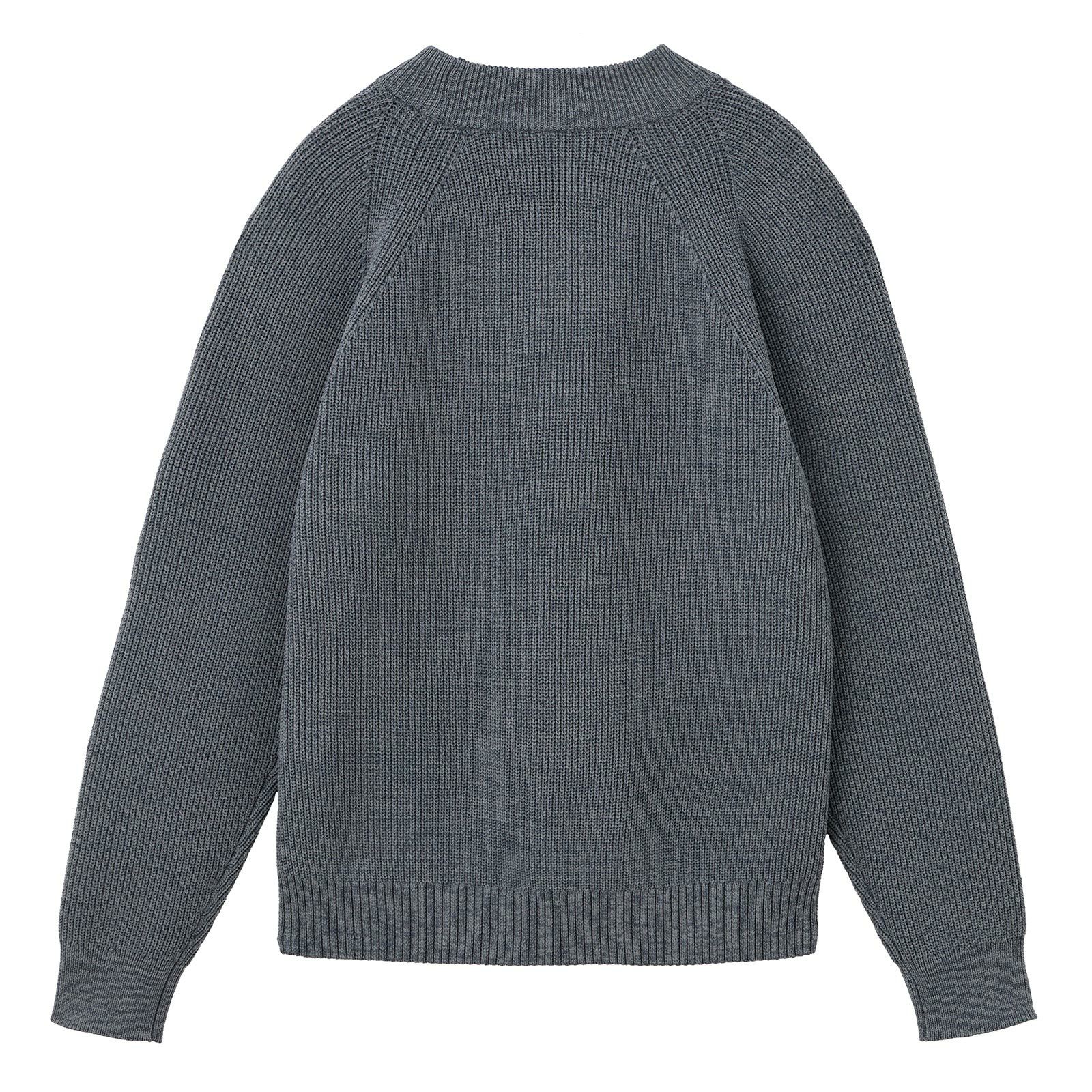 エアリーヤーン　畔編みモックネックプルオーバー