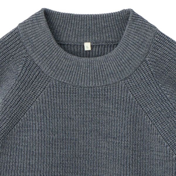 エアリーヤーン　畔編みモックネックプルオーバー
