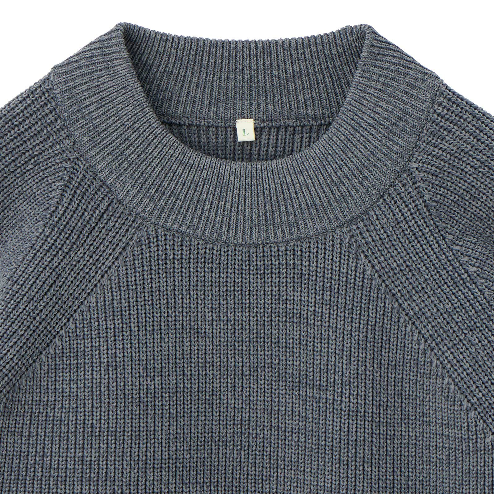 エアリーヤーン　畔編みモックネックプルオーバー