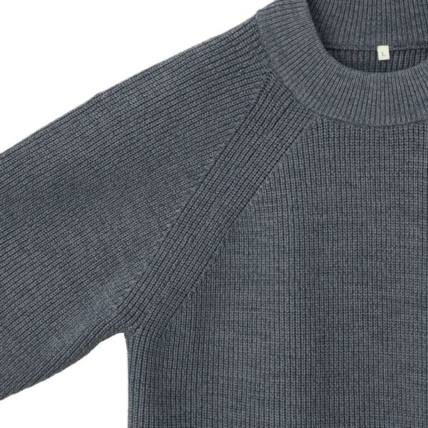 エアリーヤーン　畔編みモックネックプルオーバー