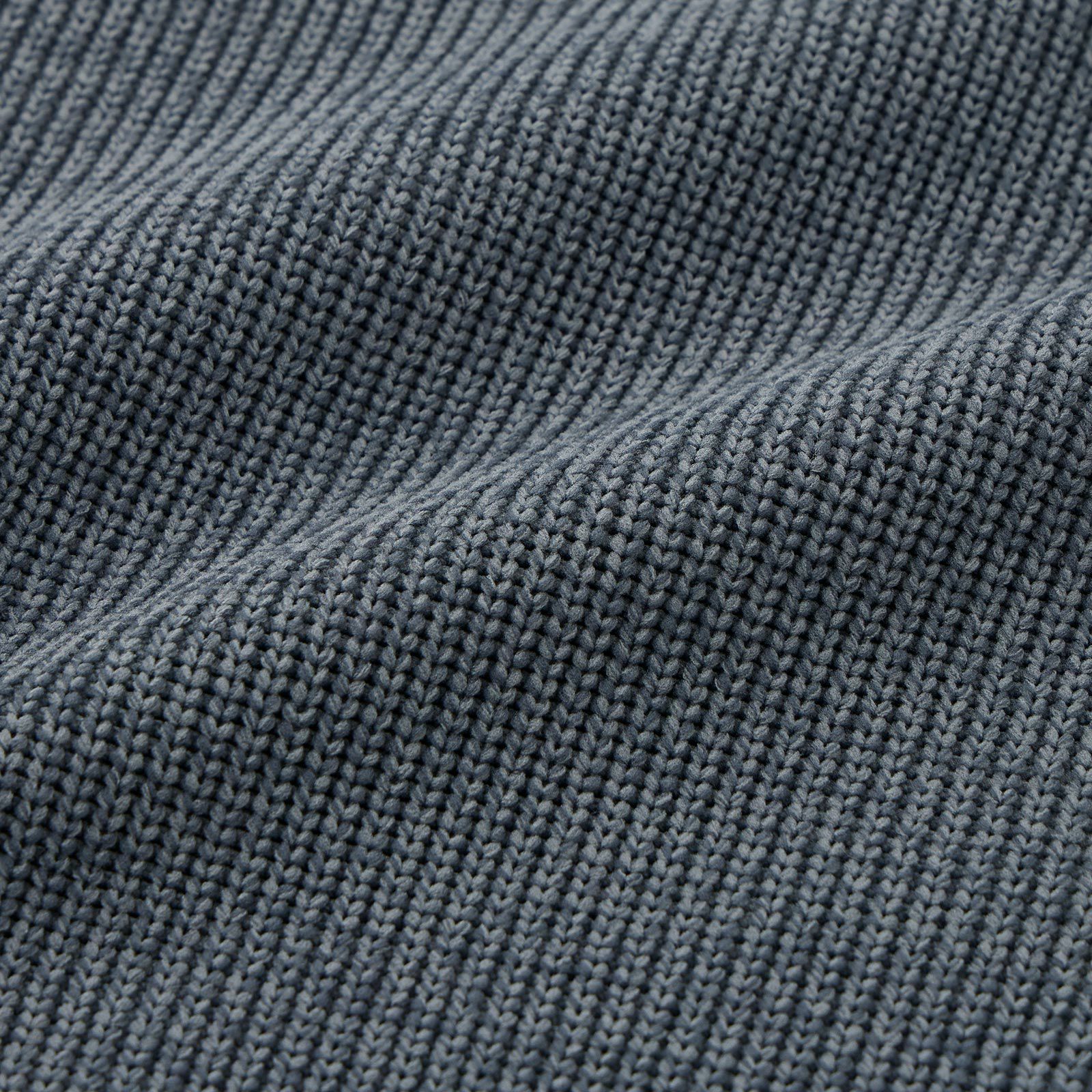 エアリーヤーン　畔編みモックネックプルオーバー