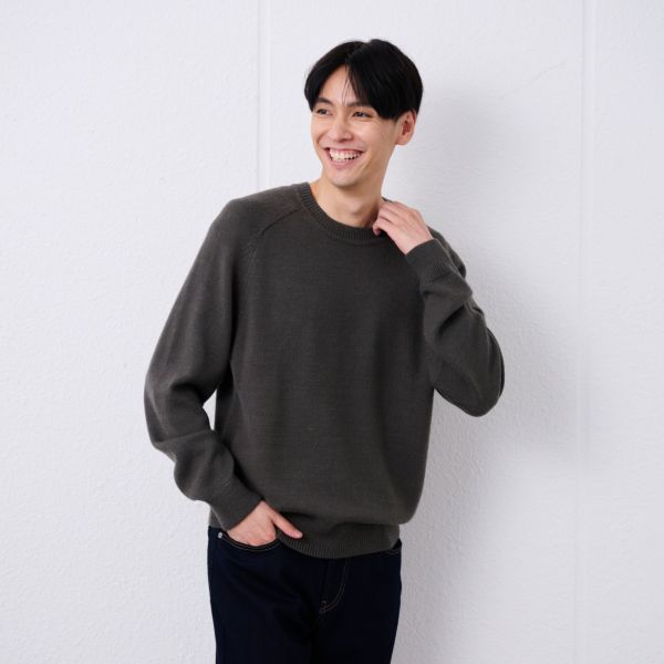 再生アクリル　クルーネックプルオーバー