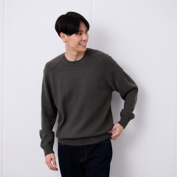 再生アクリル　クルーネックプルオーバー