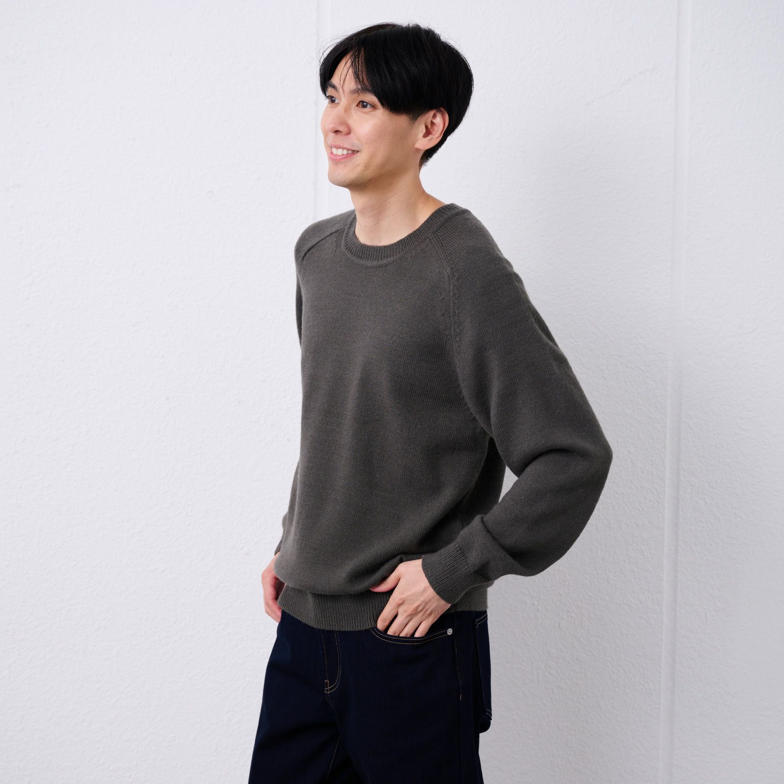 再生アクリル　クルーネックプルオーバー