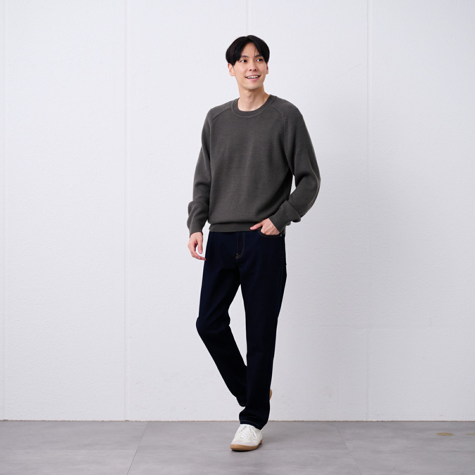 再生アクリル　クルーネックプルオーバー