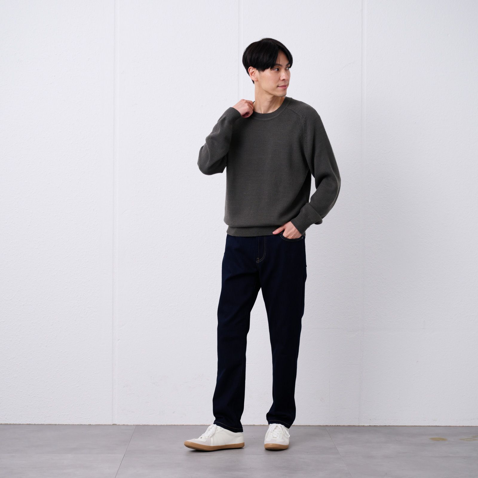 再生アクリル　クルーネックプルオーバー