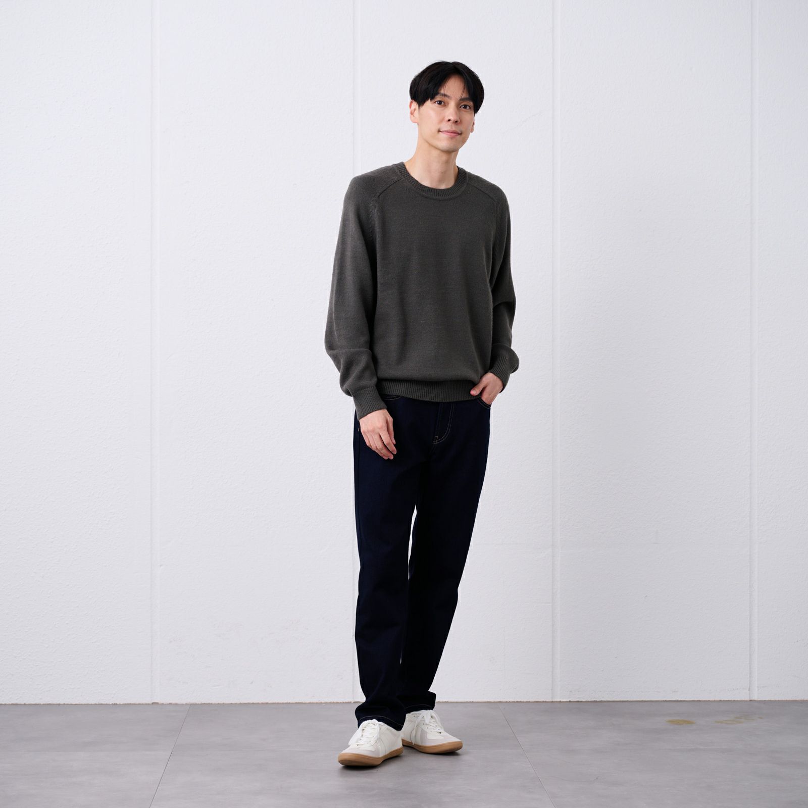 再生アクリル　クルーネックプルオーバー