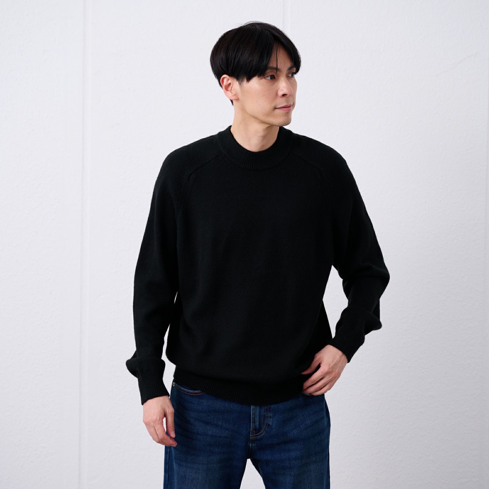 再生アクリル　モックネックプルオーバー