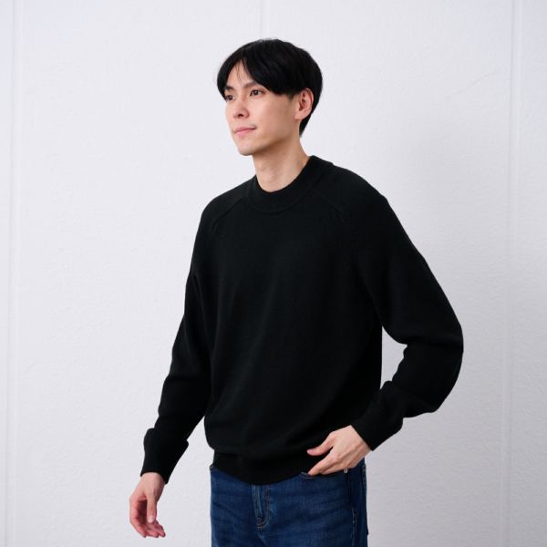 再生アクリル　モックネックプルオーバー