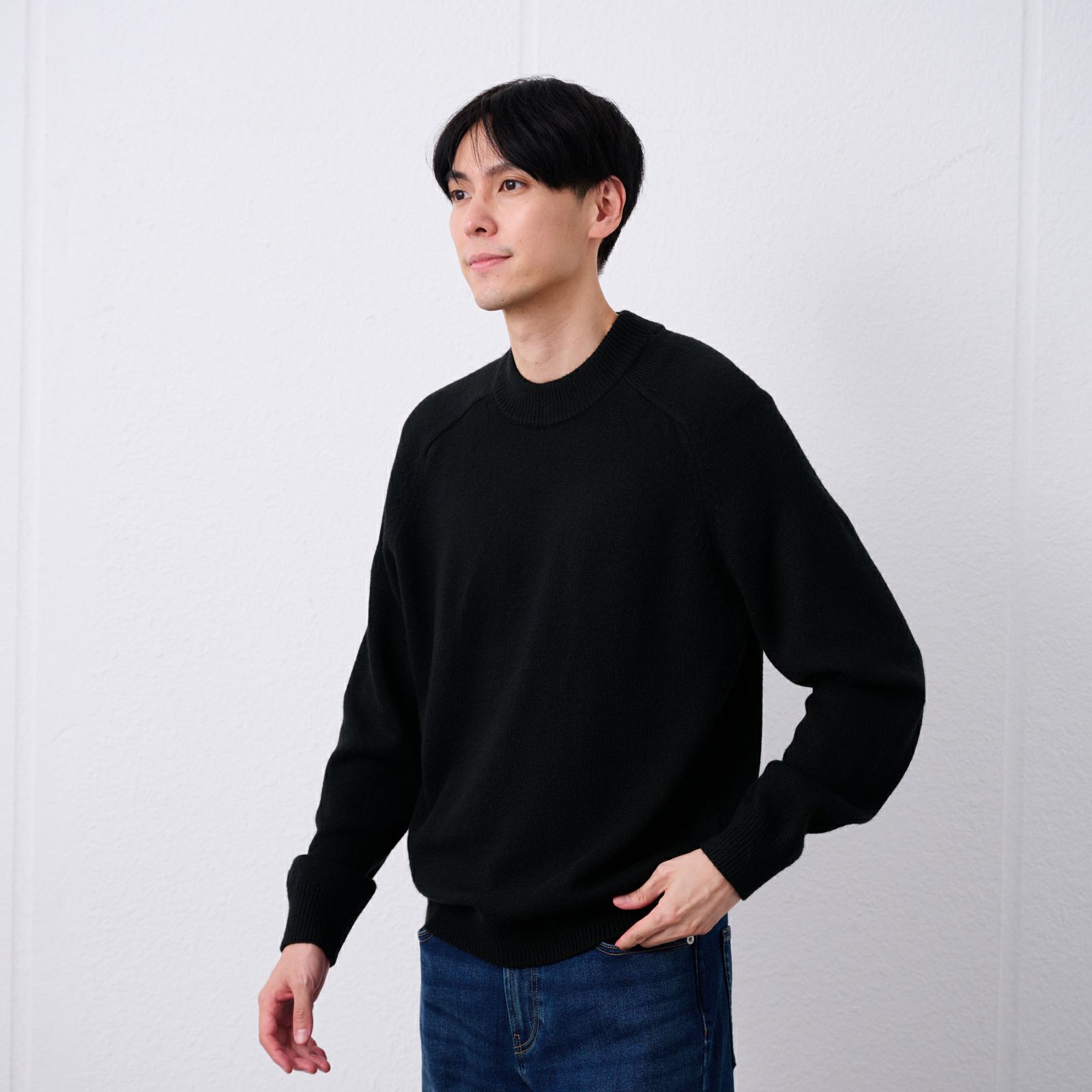 再生アクリル　モックネックプルオーバー