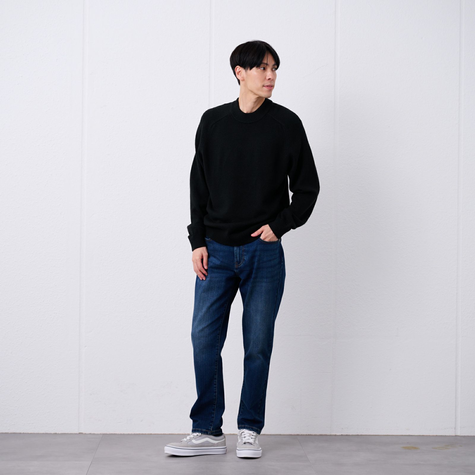 再生アクリル　モックネックプルオーバー