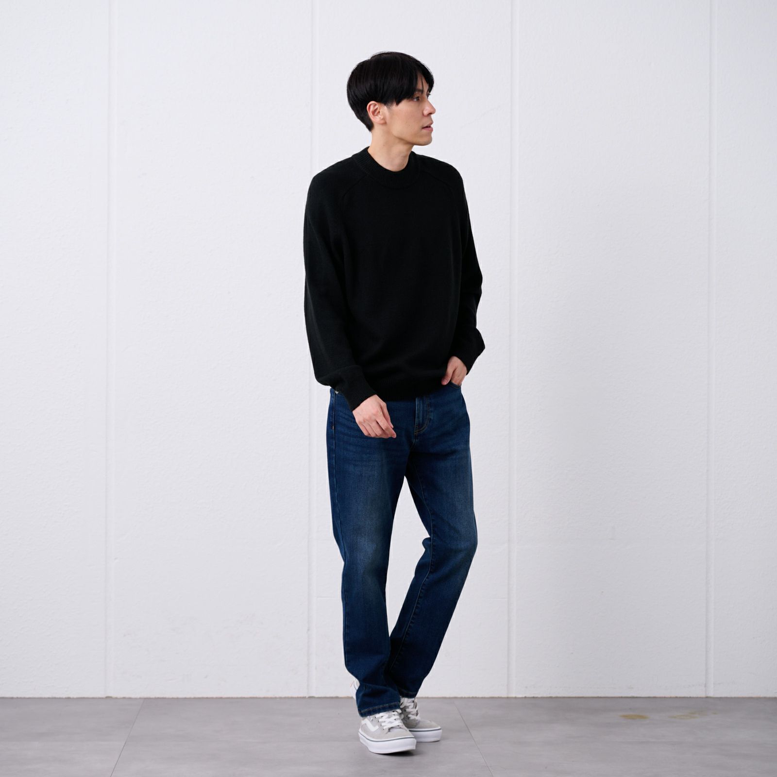 再生アクリル　モックネックプルオーバー