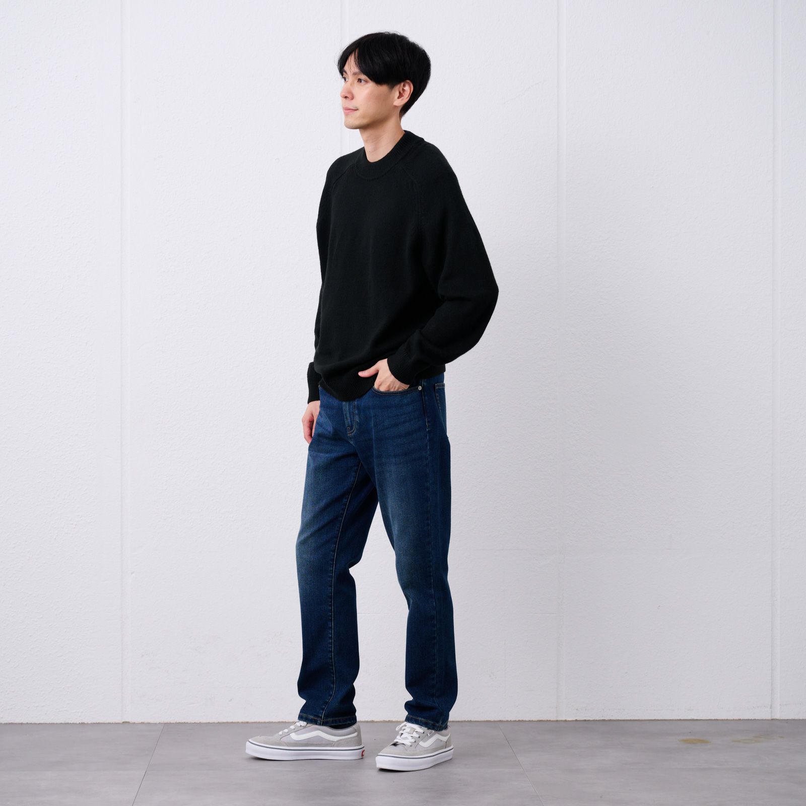 再生アクリル　モックネックプルオーバー