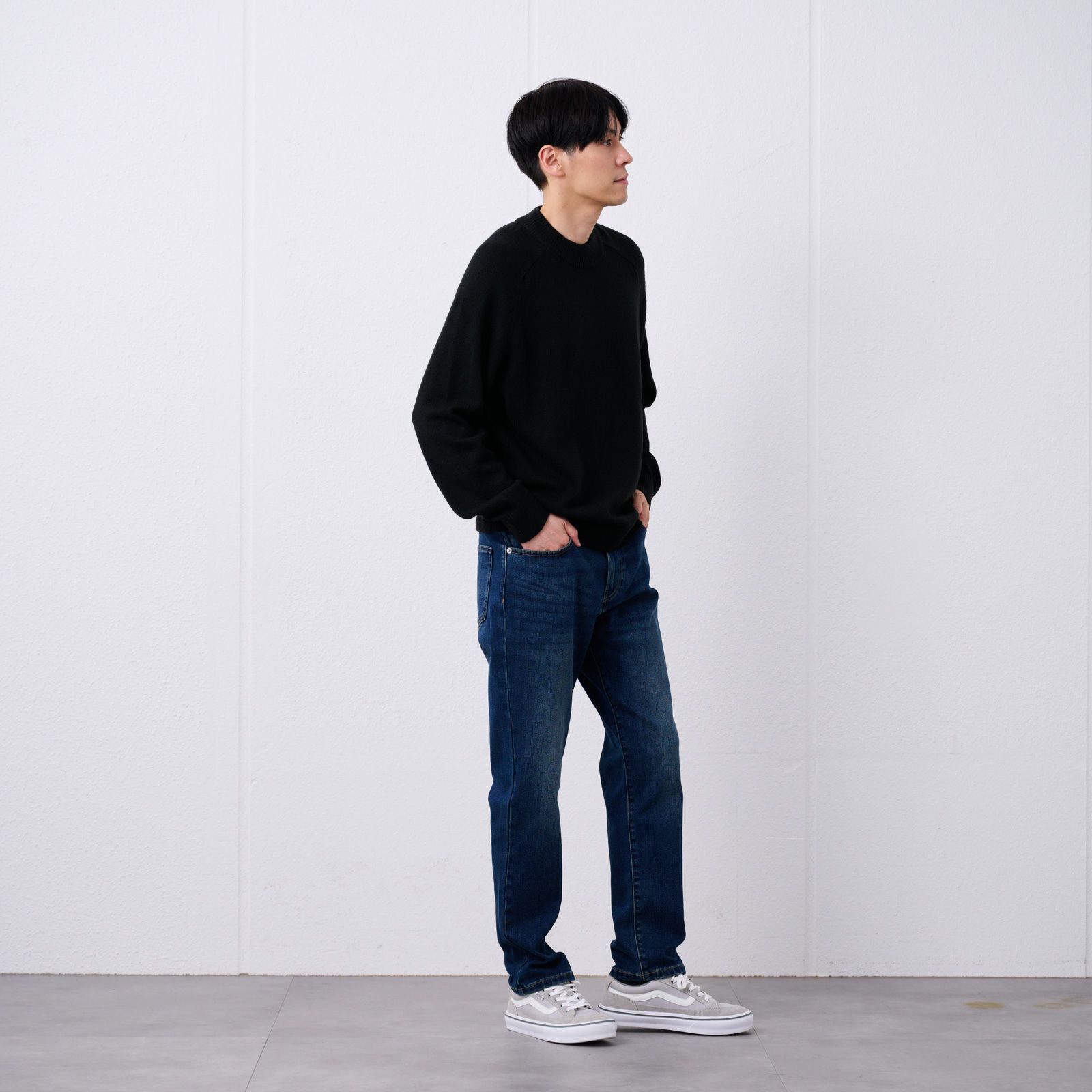 再生アクリル　モックネックプルオーバー