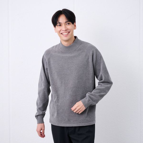 ハイゲージモール　モックネックプルオーバー