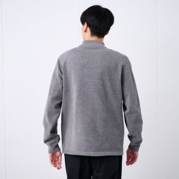 ハイゲージモール　モックネックプルオーバー