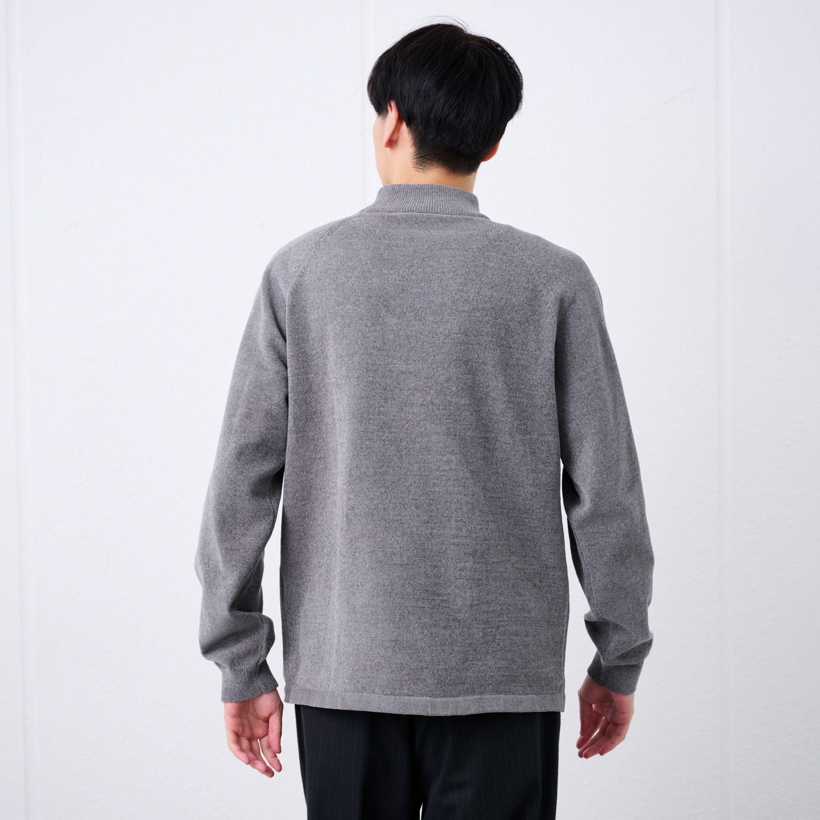 ハイゲージモール　モックネックプルオーバー