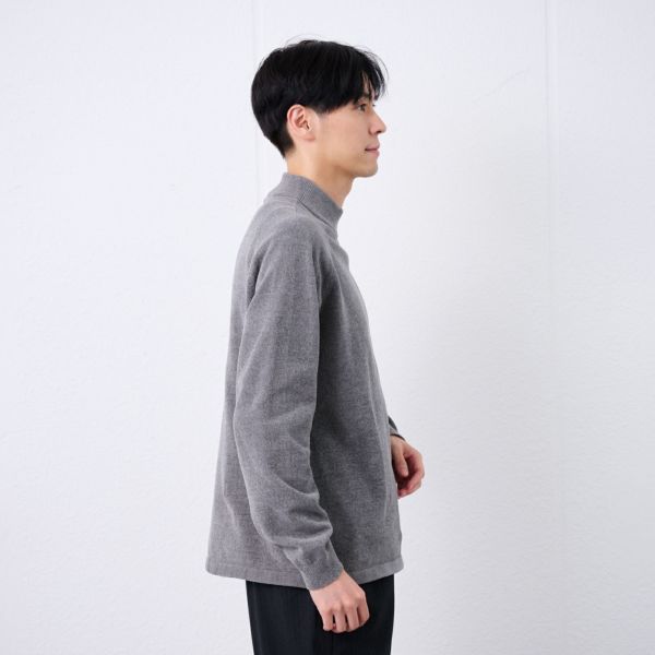 ハイゲージモール　モックネックプルオーバー
