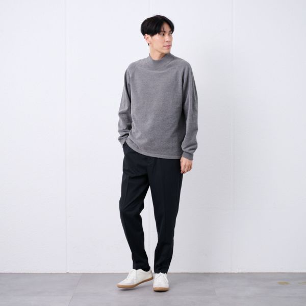 ハイゲージモール　モックネックプルオーバー
