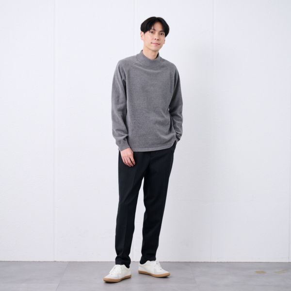 ハイゲージモール　モックネックプルオーバー