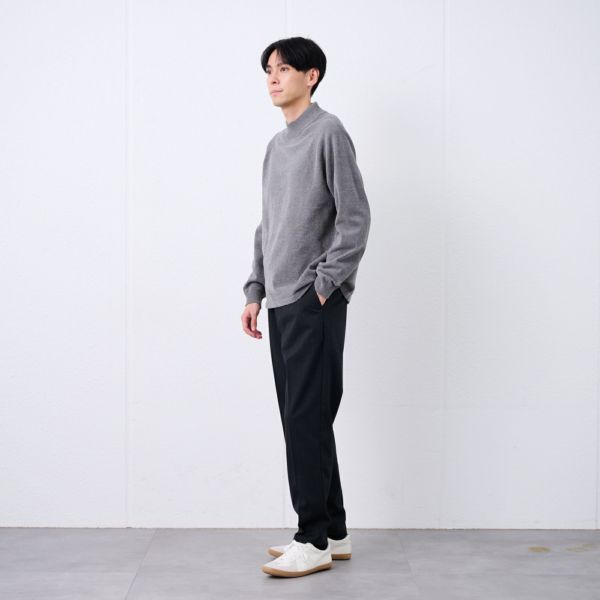 ハイゲージモール　モックネックプルオーバー