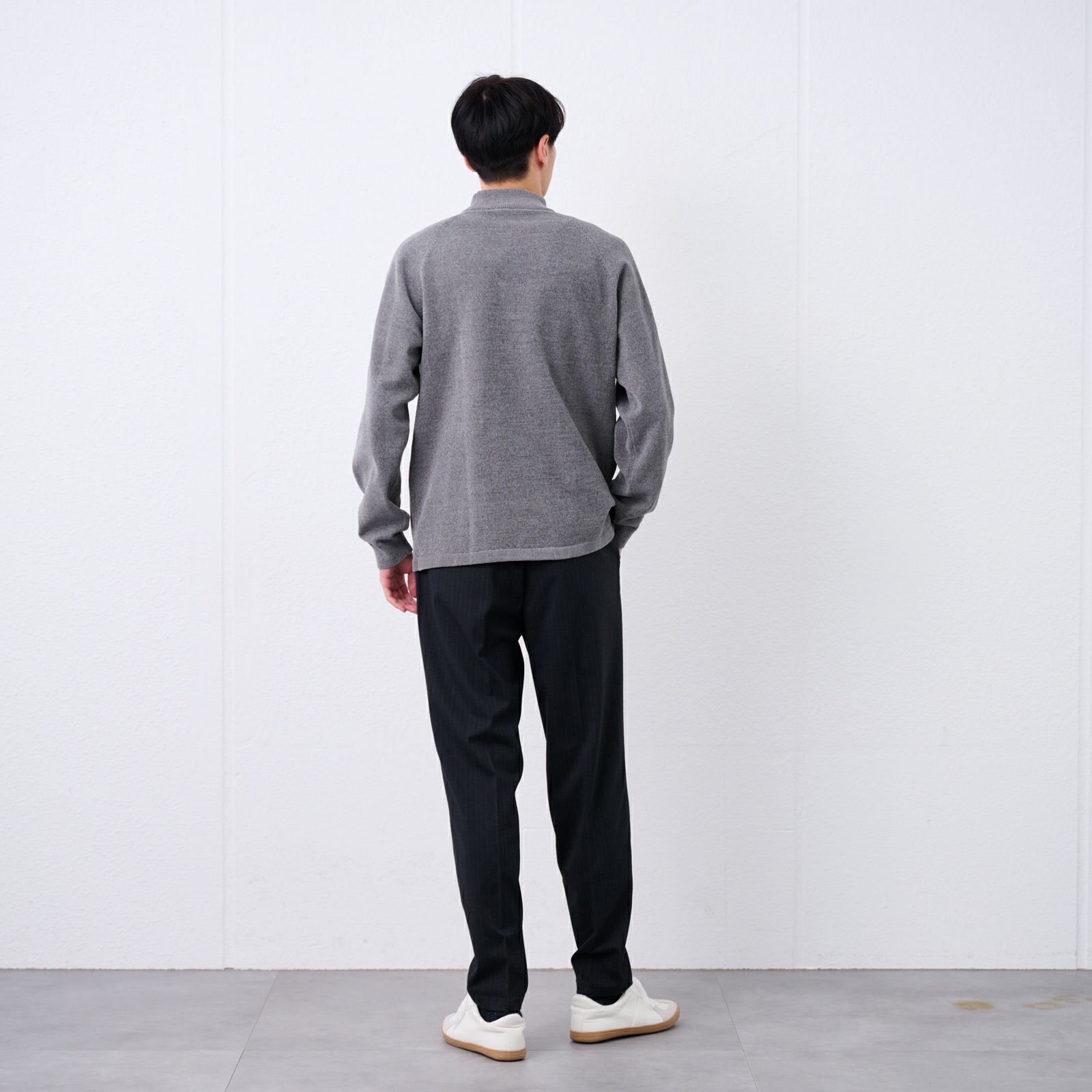 ハイゲージモール　モックネックプルオーバー