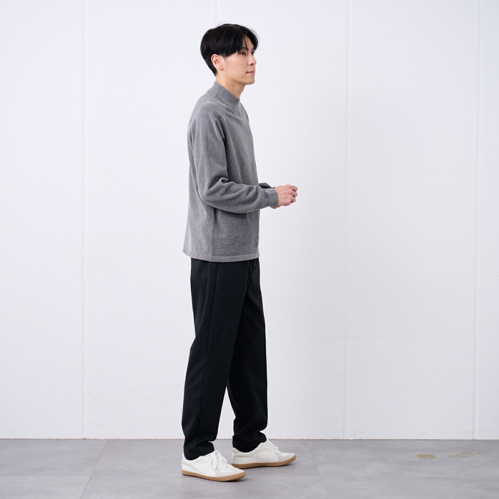 ハイゲージモール　モックネックプルオーバー