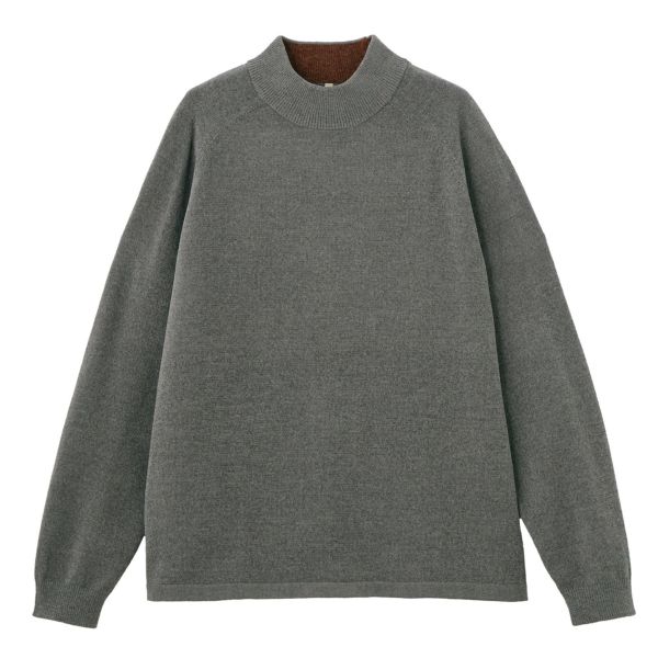 ハイゲージモール　モックネックプルオーバー