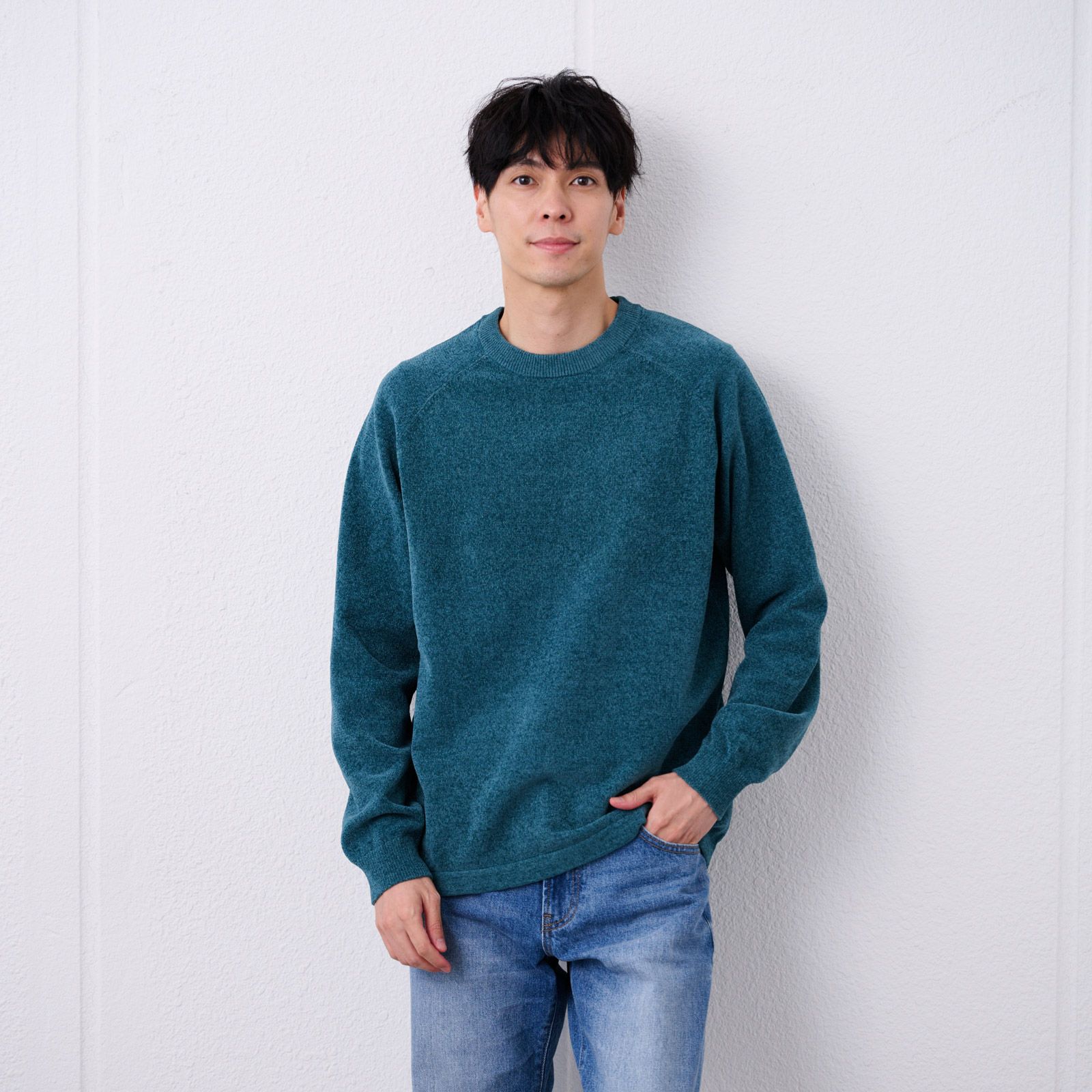 ハイゲージモール　クルーネックプルオーバー
