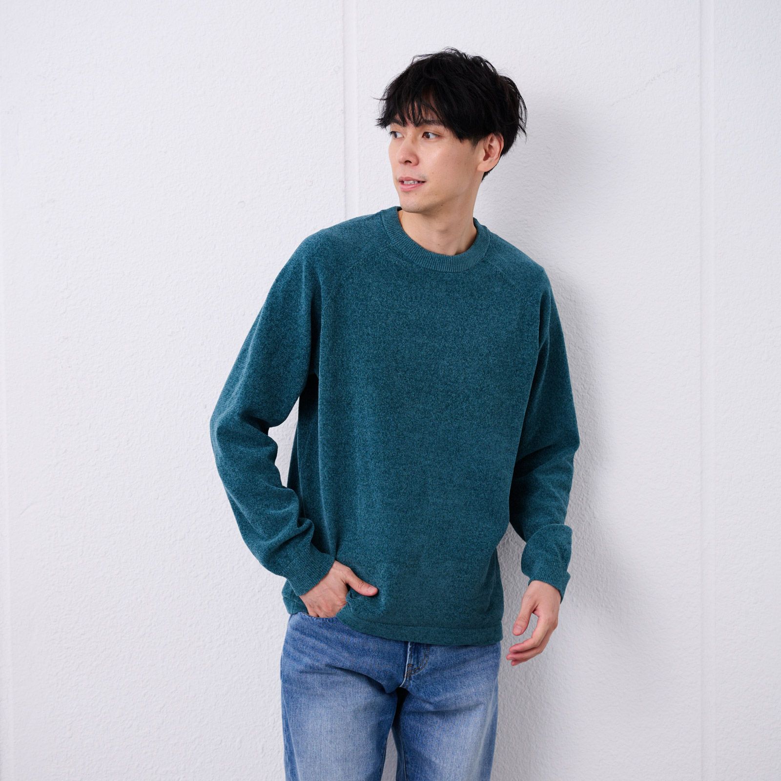 ハイゲージモール　クルーネックプルオーバー