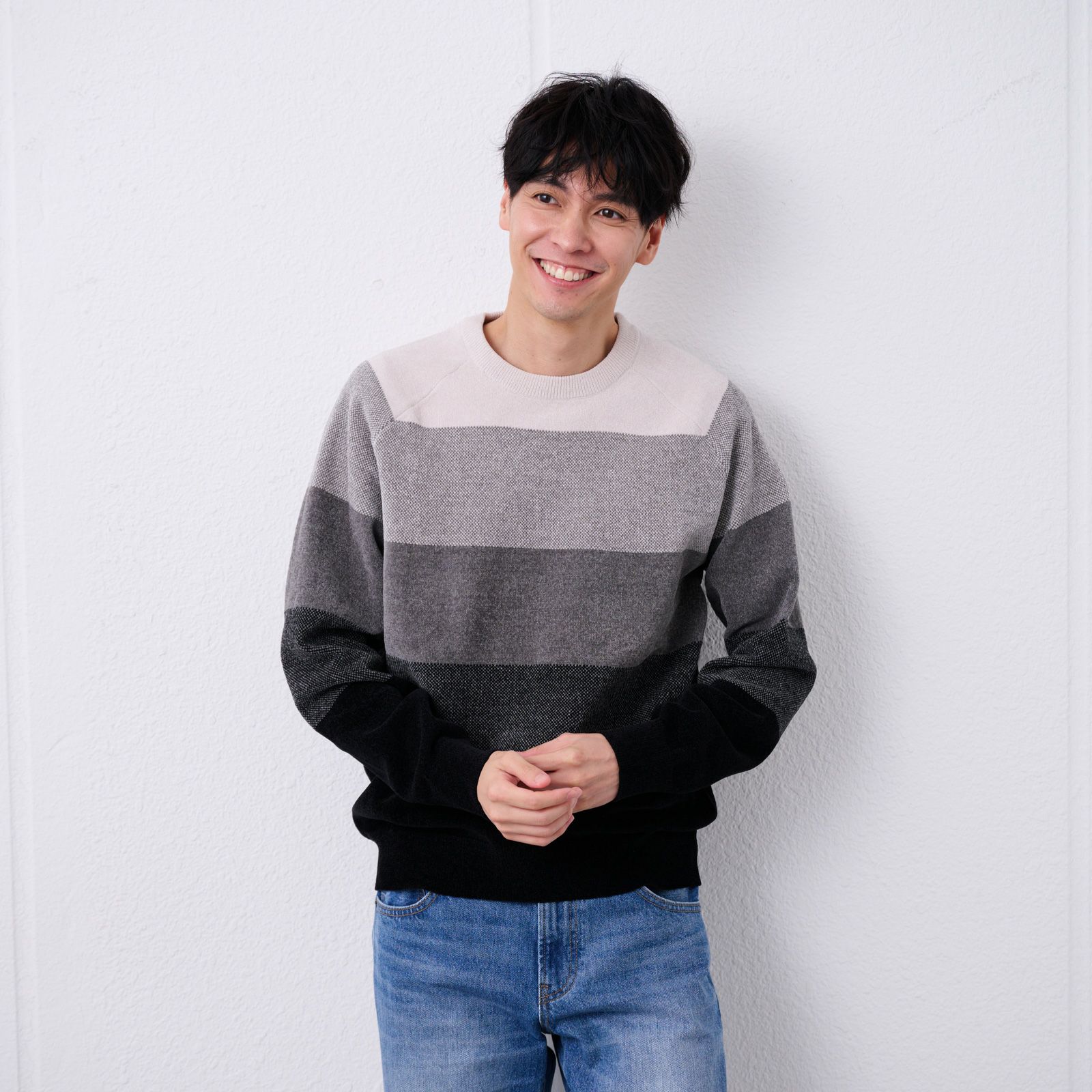 ハイゲージモール　グラデーションプルオーバー